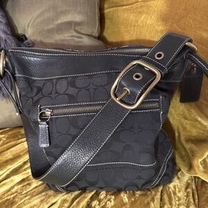 Coach Y2K Black Monogram Shoulder Bag